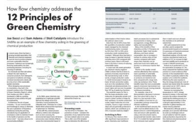 12 principles apply to flow chemistry